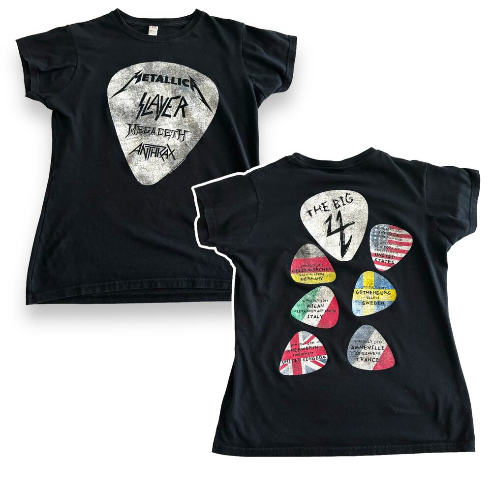 2011 Big 4 Concert Tour T-Shirt Ladies Medium Metallica Megadeth Anthrax Slayer